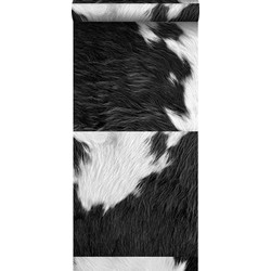 Origin Wallcoverings XXL behang koeienhuid-look zwart wit - 50 x 900 cm - 357241