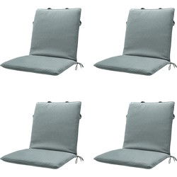 Madison -  Stapelstoelkussen Silver canvas eco+ - Ca. 97x49 cm - Set van 4