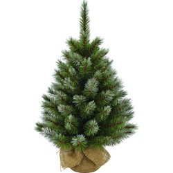 Triumph Tree Pittsburgh Kunstkerstboom in Jute - H90 x Ø56 cm - Groen Frosted