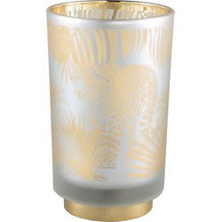 PTMD Jaymie Windlicht - 12 x 12 x 20 cm  - Glas - Goud