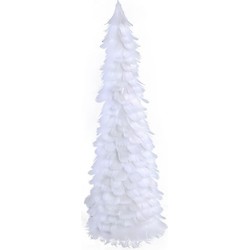 PTMD Stylitza Kerstmis Ornament - 14 x 14 x 60 cm - Veren - Wit