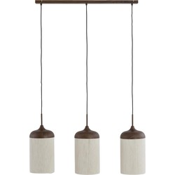 Hanglamp Dania - Bruin/Crème - 90x22x32cm - 3L