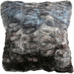 Tapijtenloods Luxury Vacht - Vierkante Kussen - Hoogpolig - Soft Touch - Grijs- 45x45 CM