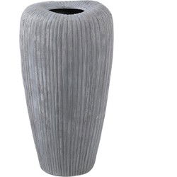PTMD Bloempot Zinet - 15x15x30 cm - Keramiek - Grijs