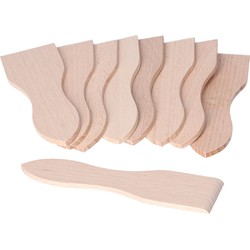Kesper Gourmetspatels - 16x - acacia hout - 13 x 4 cm - gourmetten - racletten - grillen - Keukenspatels