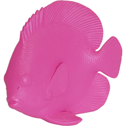 Ornament - Flat Fish - Polyresin - Pink - 19,5x10,5x16cm