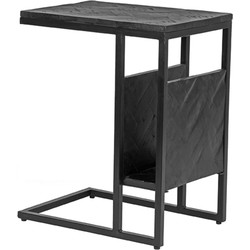 LABEL51 Bijzettafel Shift - Zwart - Mangohout - One Size