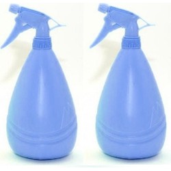 2x Waterspray plantensproeiers blauw 600 ml - Plantenspuiten