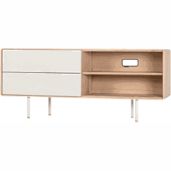 Gazzda Fina sideboard houten dressoir linoleum mushroom - 150 x 45 cm