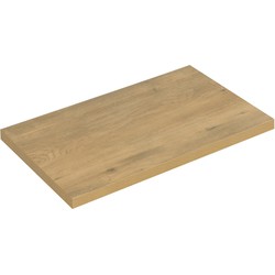 Badplaats Wastafelblad Angela 80 x 48 x 3,5 cm - Eiken - Wastafelblad voor Onderkast