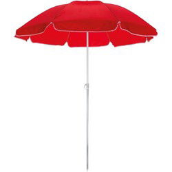 Strand/tuin parasol - rood - dia 145 cm - Verstelbaar - Parasols