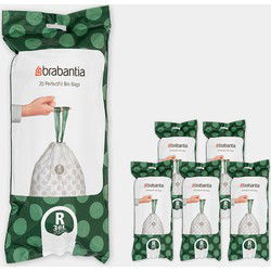 PerfectFit afvalzak met trekbandsluiting, code R, 36 liter, 20 stuks/rol - White