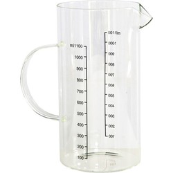 Gerim Kitchen Solutions maatbeker - glas - transparant - 1100 ml - Maatbekers