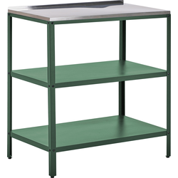 VILAMA - Buitenkeuken eiland - Groen - 80x50x92 cm - Staal