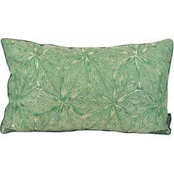 Sierkussen Velvet Green Flower | 30 x 50 cm | Velvet/Polyester