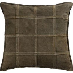 PTMD Sierkussen Cobie - 60x8x60 cm - Suede - Groen