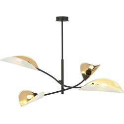 moderne plafondlamp Olivieri Zwart 4-lichts