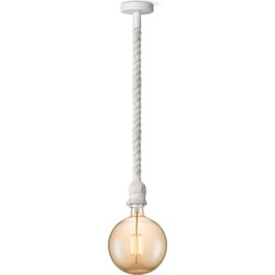 Home sweet home hanglamp Leonardo wit Globe g180 - amber