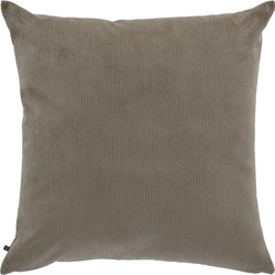 Kave Home - Kussensloop Namie 60 x 60 cm donkergrijs corduroy