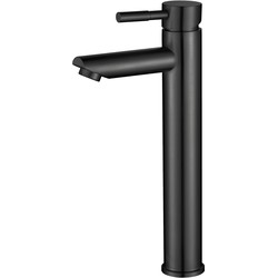 Luzzo® Como Wastafelkraan Hoog - hoge kraan RVS Zwart