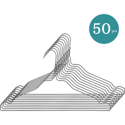 Nordix Kledinghangers - set 50 stuks - Metaal - Zwart - Draadhanger - Kleerhangers