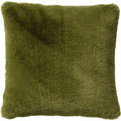 Dutch Decor ZAYA - Sierkussen 45x45 cm - bontlook - effen kleur - Calliste Green - groen - Dutch Decor