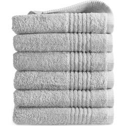 PHLOX Handdoeken Set 50x100 cm - 6 stuks - 600 g/m2 Zacht Katoen - Supreme Collectie - Room Lichtgrijs