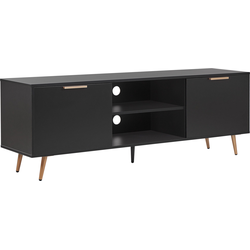 INDIO - TV-meubel - Zwart - Vezelplaat