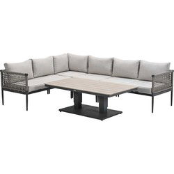 Garden Impressions Burela - Brugge lounge dining set 5-delig links - taupe