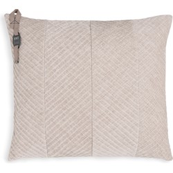 Knit Factory Beau Sierkussen - Beige - 50x50 cm - Inclusief kussenvulling