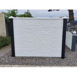 Berton Nostalgiemotief plaat smal wit/grijs 184 cm Tuindeco