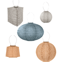 Lumiz Solar Buitenlampionnen Barcelona Set - 5 stuks