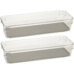 5Five Keuken lade organizer bakje - 4x - Tidy Smart - 9 x 23 x 4,5 cm - Bestekbakken