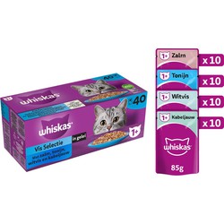 Vis Selectie in gelei maaltijdzakjes multipack 40x85g dierensnack