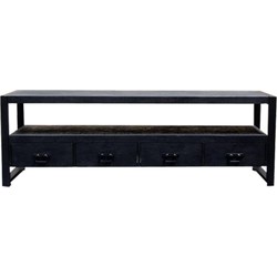 MD Interior Noir tv-meubel mangohout zwart 180 cm