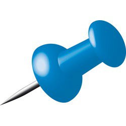 Alco AL-662-15 Pushpins Doosje A 40 Stuks Donkerblauw