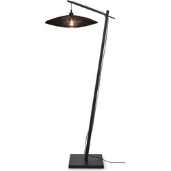 Vloerlamp Iguazu - Bamboe/Jute Zwart - 78x55x176cm