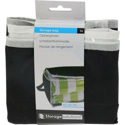 Storage Solutions Opbergtas/beschermhoes beddengoed/kleding - zwart - 45 x 30 x 20 cm - Opberghoezen