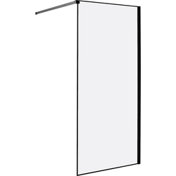 WASPAM - Douchescherm - Zwart - 90 x 190 cm - Veiligheidsglas