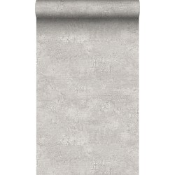 Origin Wallcoverings behang natuursteen met craquelé effect lichtgrijs - 53 cm x 10,05 m - 347565