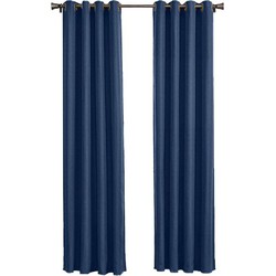 Larson - Luxe hotel blackout gordijn - met ringen - 1.5m x 2.5m - Donkerblauw