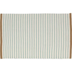 Kave Home - Catiana groen gestreept PET tapijt 60 x 90 cm