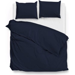 Zo!Home Dekbedovertrek Satinado Navy Blue 240 x 200 220 cm + 2 slopen 60 x 70 cm