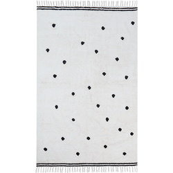 LAZA - Vloerkleed - Gebroken wit - 140 x 200 cm - Katoen