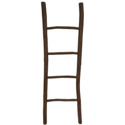 Decoratieve ladder Pank - 50x6x150 - Antiek - Teak