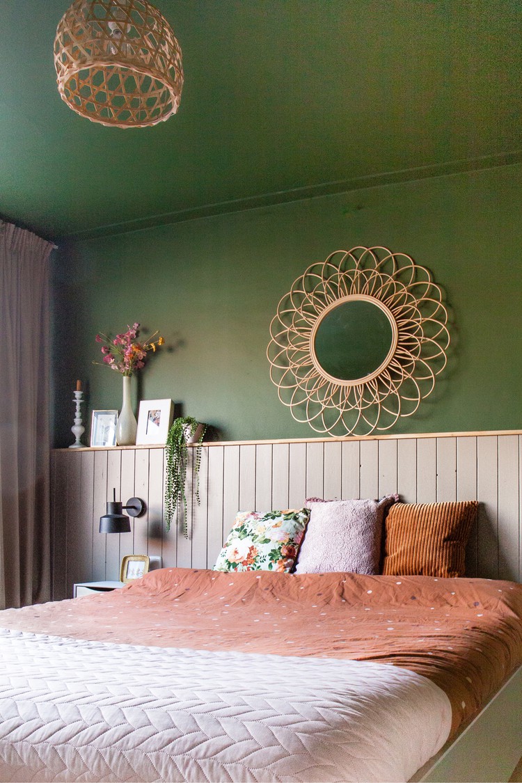 groene-muur-slaapkamer