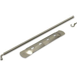 Spiraaltrekveer - staal zilver - 32 cm x 1 cm - deursluiter - Deurstoppers