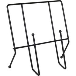 Svenska living Kookboekstandaard/houder - mat zwart - RVS - 23 cm - Kookboekstandaarden