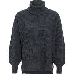 Knit Factory Robin Gebreide Dames Coltrui - Turtleneck - Antraciet - 36/38