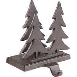 Clayre & Eef Haak Kerstsok Kerstbomen Bruin IJzer